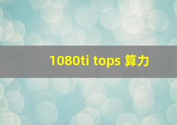 1080ti tops 算力